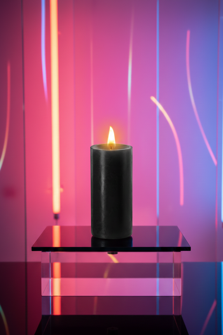 Bougie basse température BDSM Fetish Tentation noire paraffine fonte 48-50°C 10x4,5 cm jeux sensoriels cire chaude
