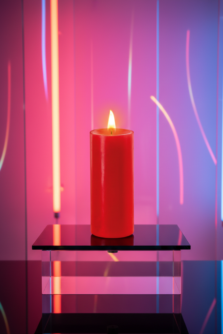 Bougie basse température BDSM Fetish Tentation rouge paraffine fonte 48-50°C 10x4,5 cm jeux sensoriels cire chaude