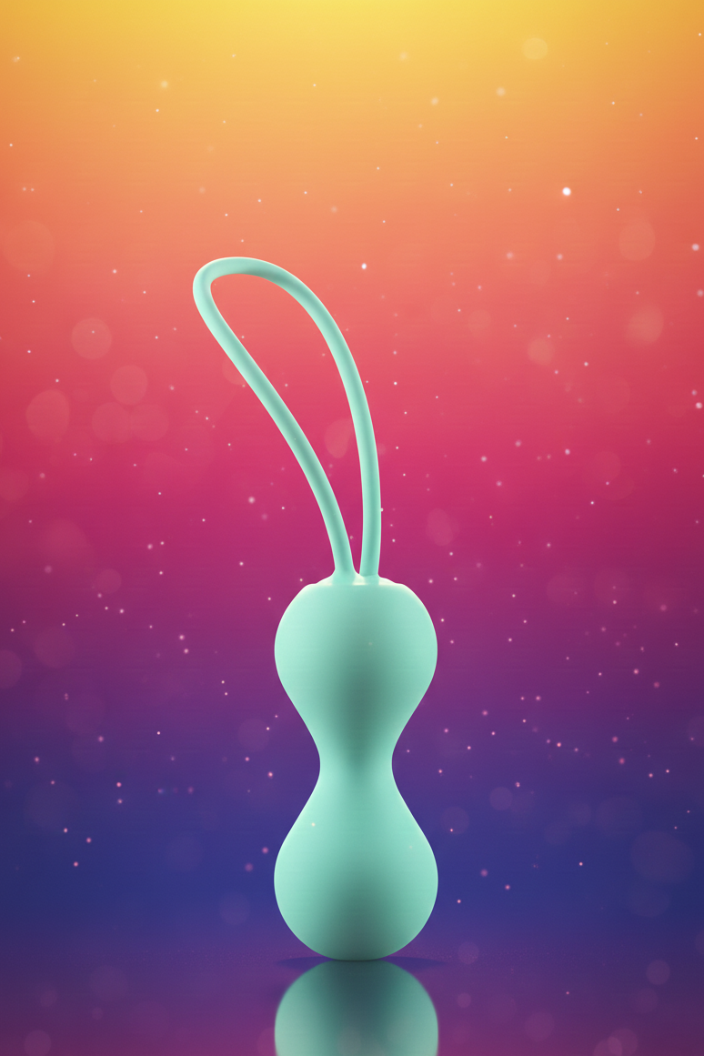 Boules de geisha Kegel Joia vert de Love To Love en silicone liquide ultra doux avec billes métalliques internes pour rééducation périnéale