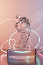 Cage chasteté 14 cm plug anal amovible ManCage polycarbonate transparent 4 anneaux Ø 4,5-6 cm plug 6,5 cm cadenas sans phtalates BDSM