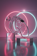 Cage chasteté plug anal amovible ManCage polycarbonate transparent 4 anneaux Ø 4,5-6 cm plug 6,5 cm cadenas métal plastique sans phtalates BDSM