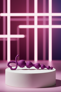 Chapelet plug anal Go Pearl Alive silicone souple perles progressives stimulation anale violet 18 cm