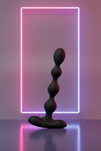 Chapelet anal vibrant Eclipse Slender Beads de CalExotics en silicone flexible avec 12 fonctions de vibration et puce mémoire