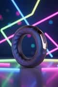 Cockring vibrant Saturn Hueman silicone grand diamètre 4,7 cm pénis testicules 10 modes rechargeable étanche érection prolongée