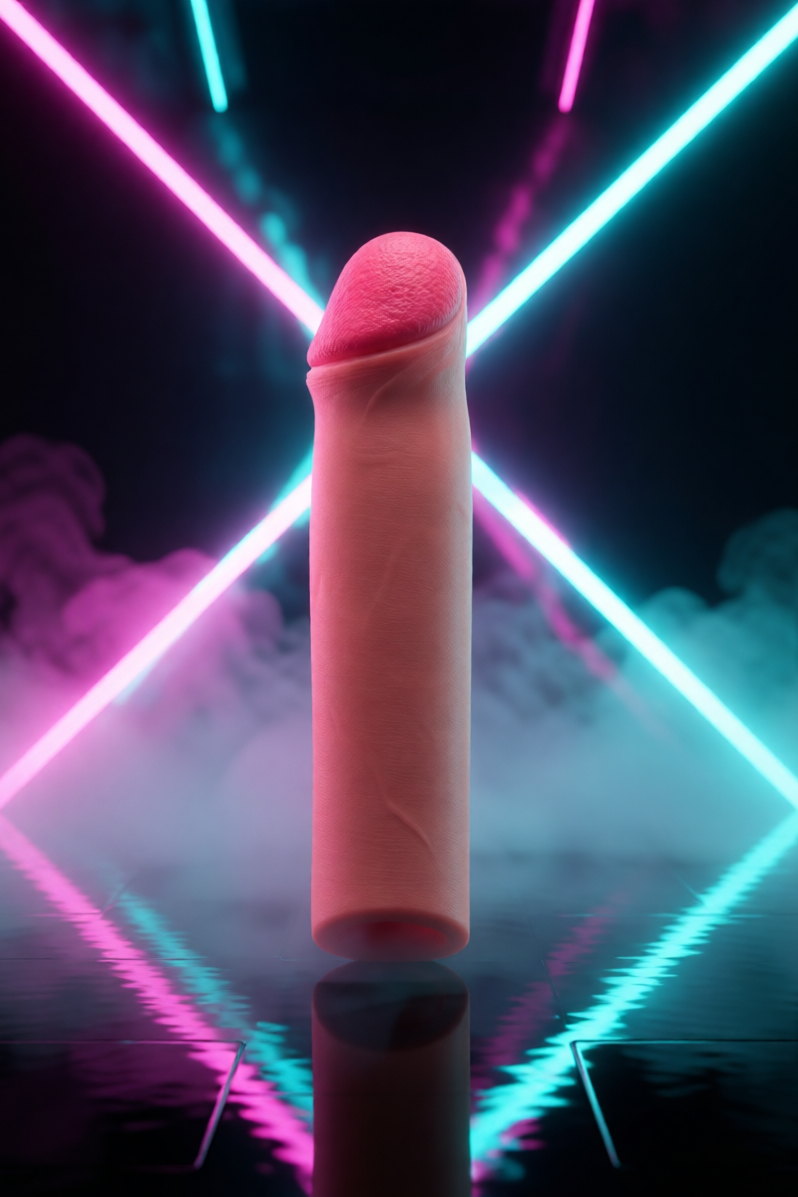 Gaine extension pénis réaliste Beast Real Extender Real Body silicone 17,5 cm 4,5 cm diamètre gland plein waterproof sans phtalates