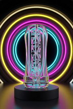 Gaine de masturbation transparente Extrem Deep Blow Dorcel texture pyramidale entrée resserrée IPX7