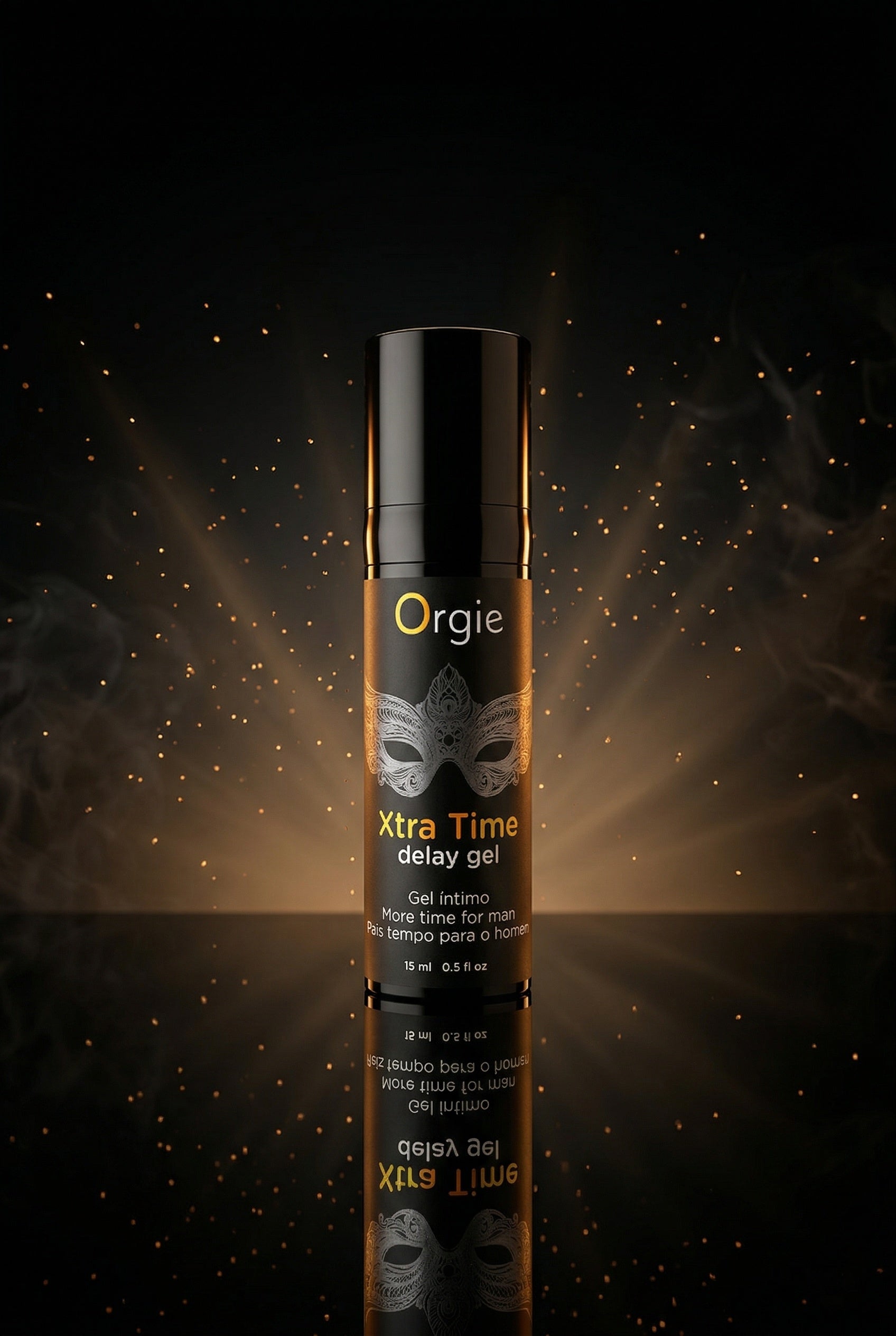 Gel retardant éjaculation Orgie Xtra Time Delay Gel menthe arvensis sans benzocaïne sans lidocaïne 15 ml airless fabriqué Portugal testé urologiquement