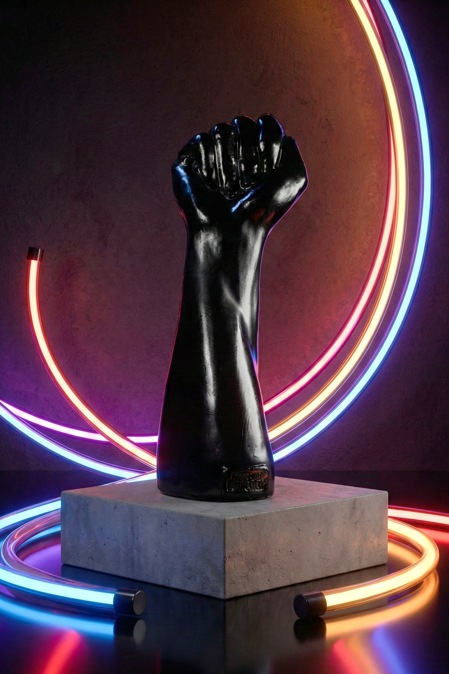 Gode fist-fucking poing fermé Fist of Victory Domestic Partner US Navy Collection PVC non-toxique 26 cm diamètre 9 cm fisting