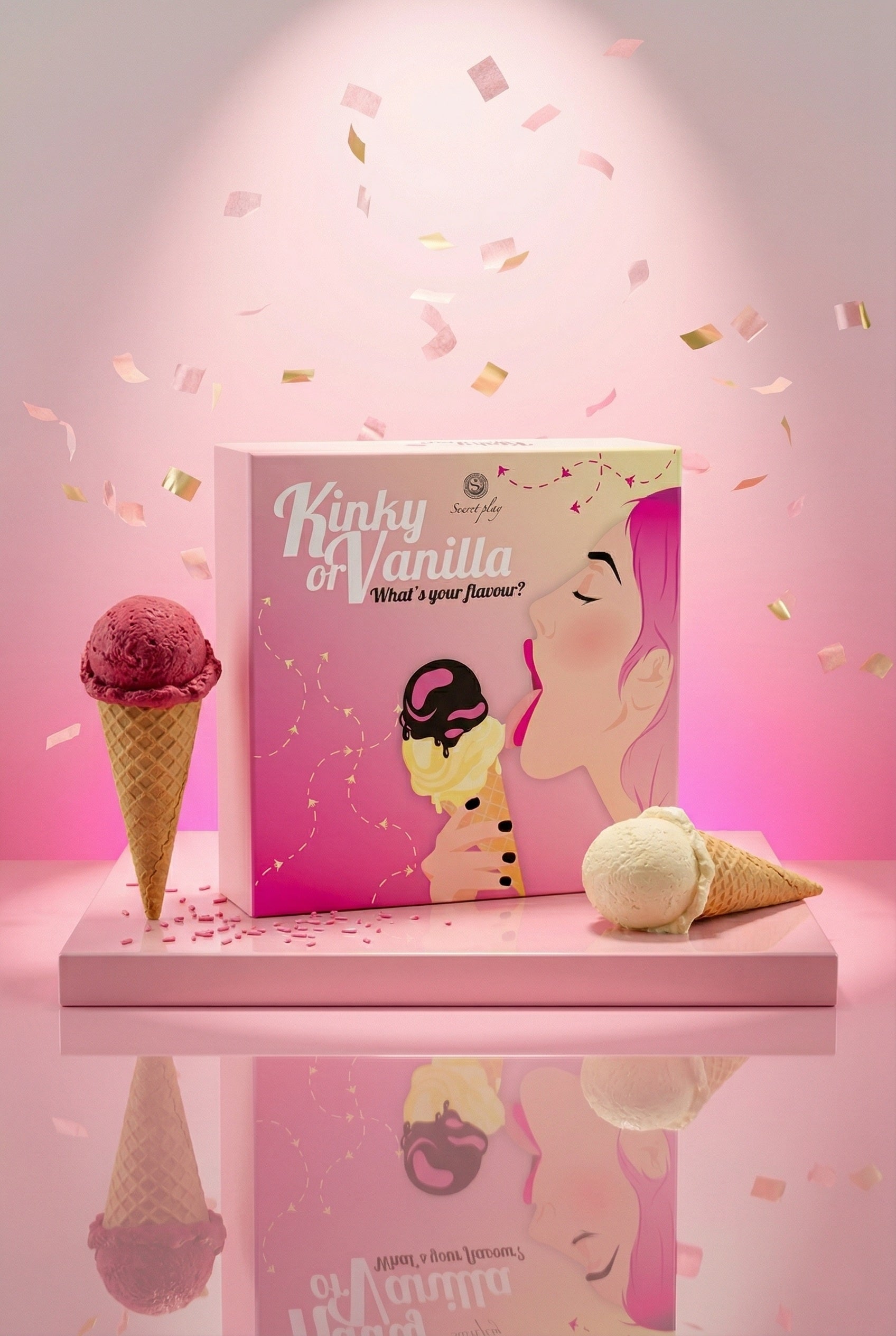 Jeu plateau coquin Kinky or Vanilla Secret Play 90 cartes défis questions compatibilité intime couples inclusif consentement