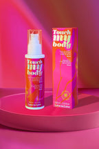  Fluide de massage et lubrifiant intime silicone Love to Love Touch my Body parfum monoï 100 ml flacon pompe — 2 en 1 longue durée compatible préservatifs