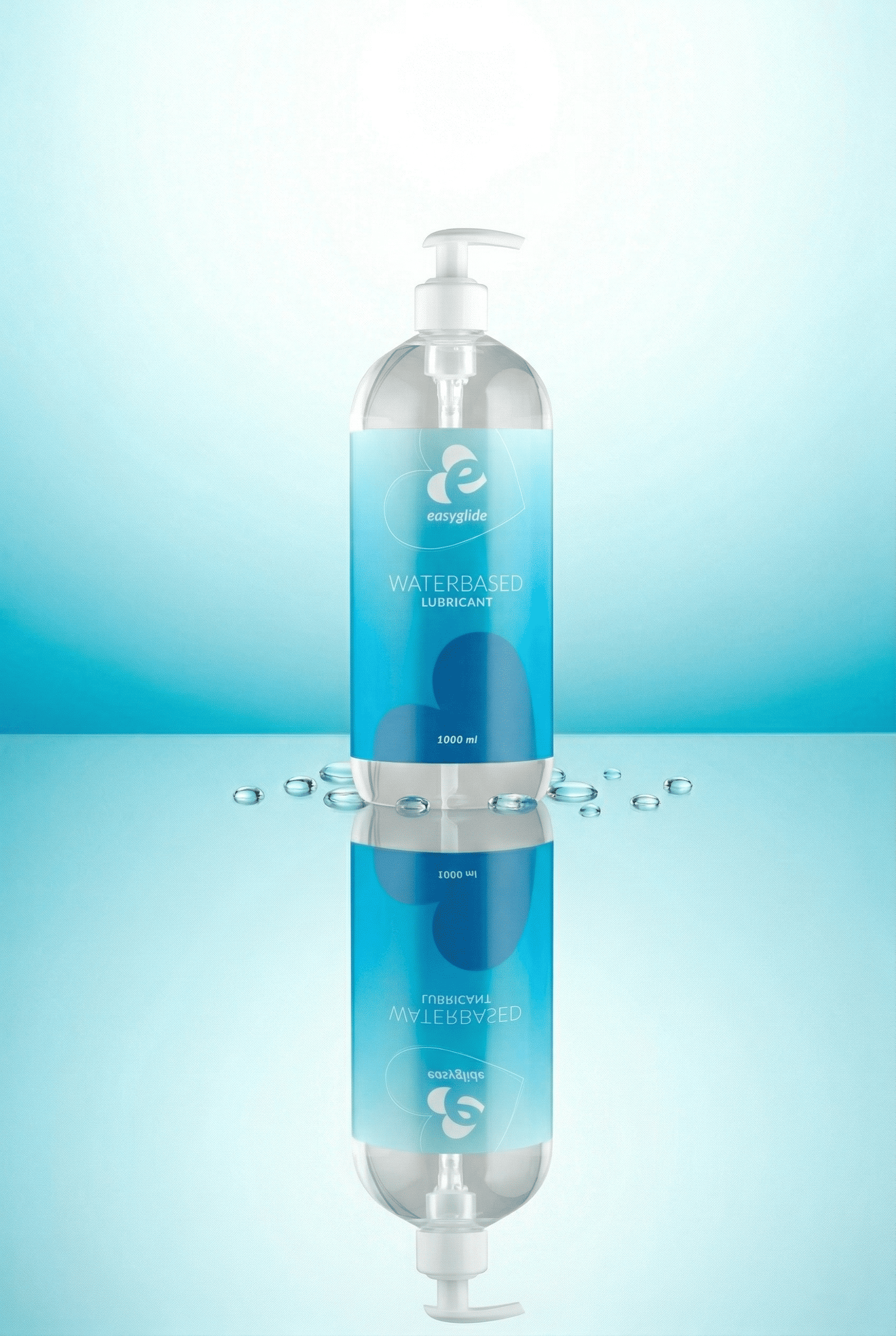 Lubrifiant intime base eau EasyGlide Waterbased hypoallergénique inodore neutre 1000 ml certifié CE fabriqué Allemagne compatible préservatifs latex sextoys