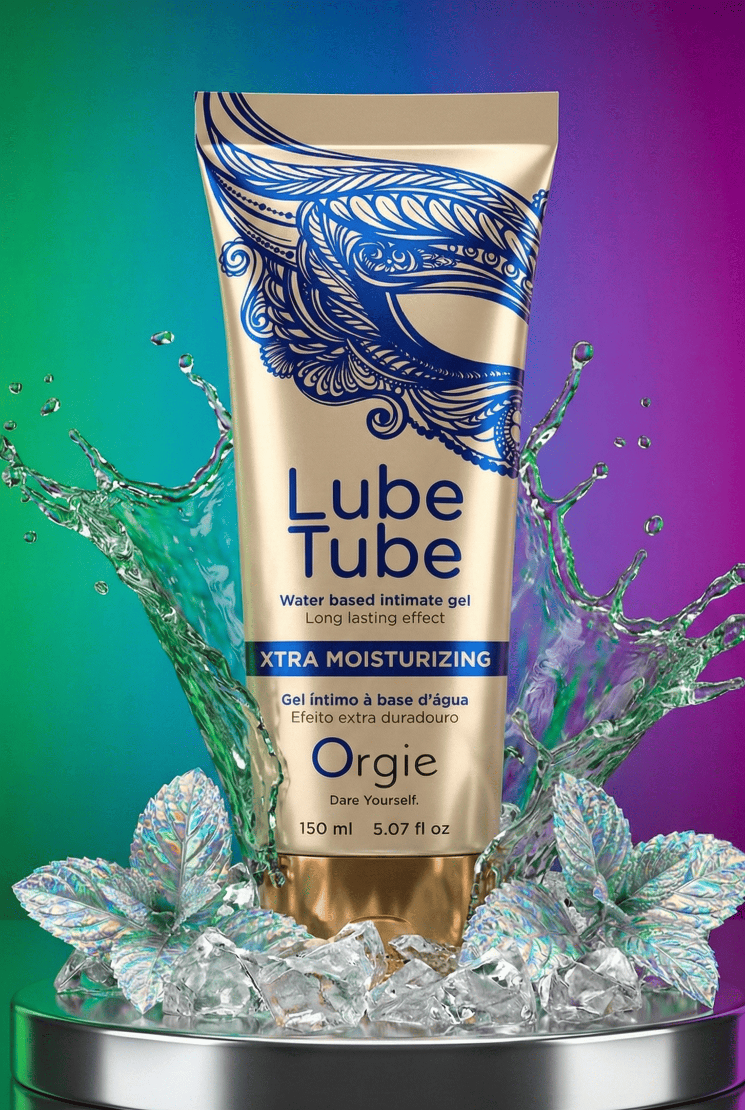 Lubrifiant intime hydratant Orgie Xtra Moisturizing base eau neutre inodore longue durée 150 ml compatible sextoys préservatifs fabriqué Portugal