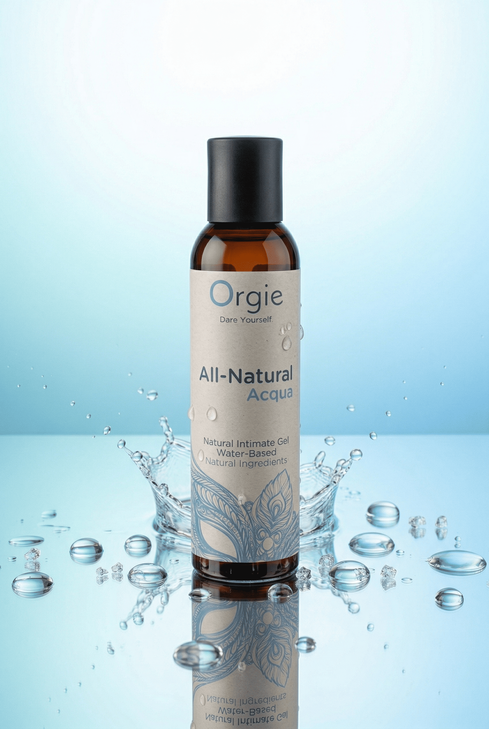 Lubrifiant intime naturel Orgie All Natural Acqua base eau inodore sans glycérine sans parabènes sans silicone 150 ml compatible sextoys préservatifs fabriqué Portugal