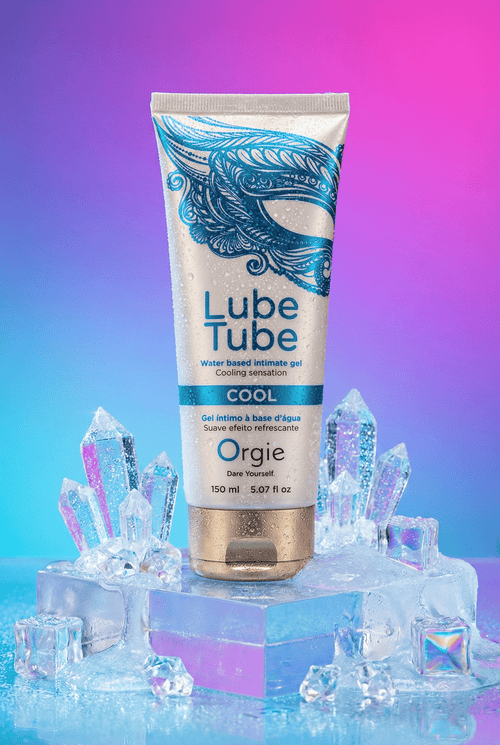 Lubrifiant intime rafraîchissant Orgie Lube Cool menthol vanillyl butyl ether effet froid picotements base eau 150 ml compatible sextoys préservatifs fabriqué Portugal