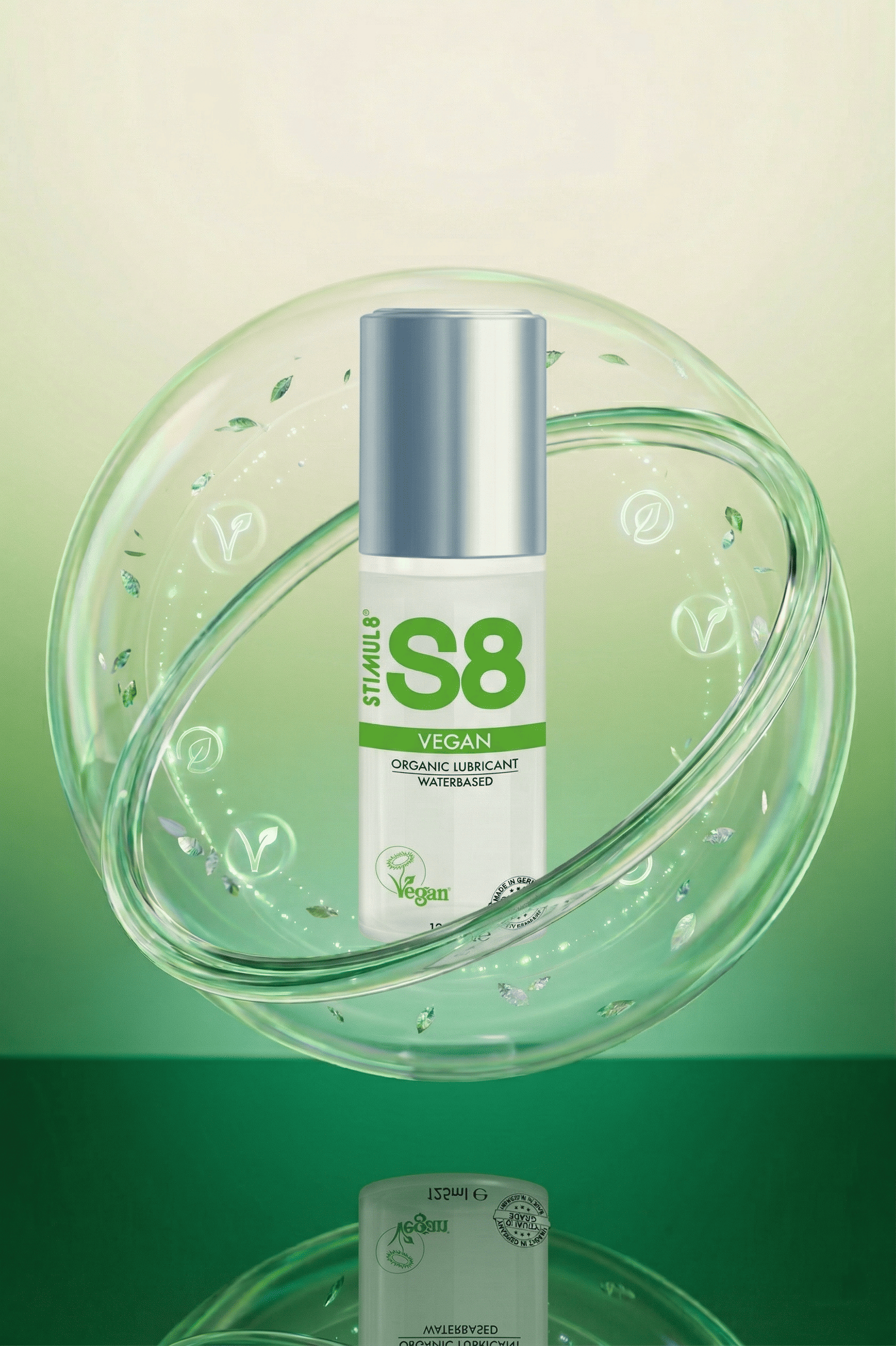 Lubrifiant intime végan S8 Stimul8 acide hyaluronique certifié qualité médicale base eau 125 ml sans parabènes fabriqué Allemagne compatible sextoys préservatifs