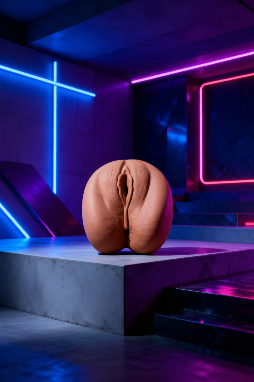 Double masturbateur 2 en 1 hyper réaliste Mia d'Alive en TPE qualité supérieure couleur caramel vagin et anus
