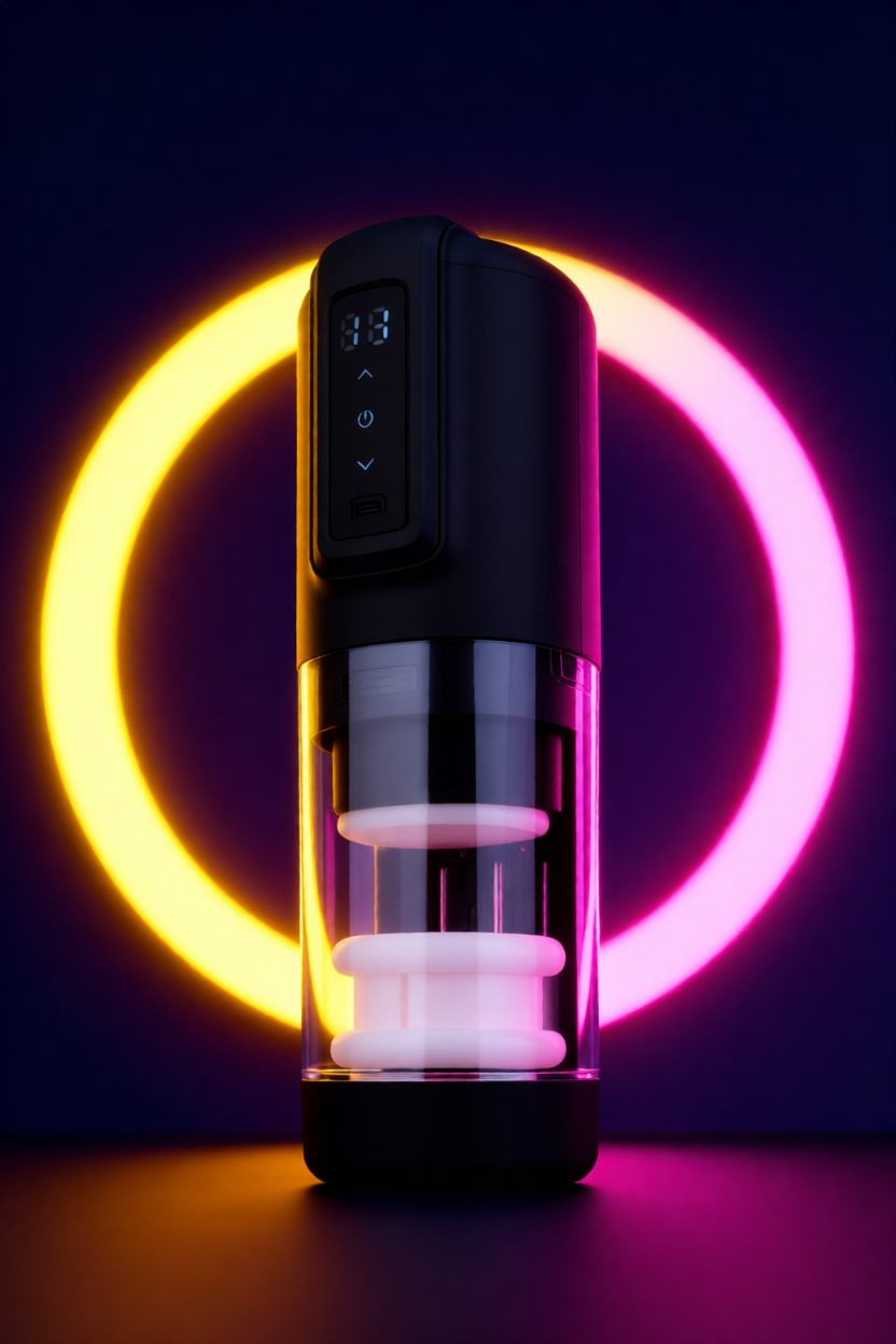 Masturbateur triple fonction CX10 Cruizr va-et-vient rotations vibrations 16 combinaisons boîtier transparent rechargeable USB