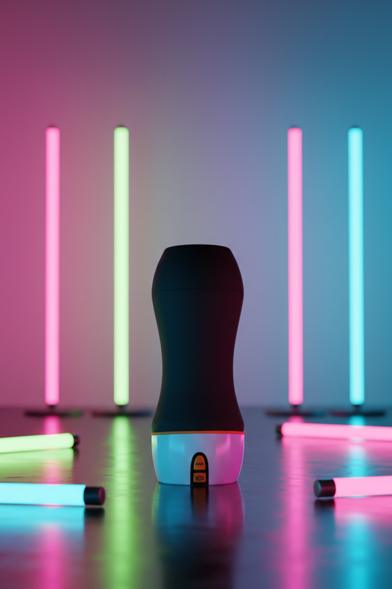 Masturbateur vibrant avec fonction audio CM06 Cruizr deux moteurs 10 modes gaine TPE rechargeable USB