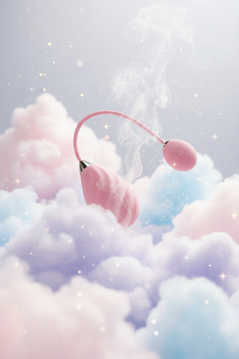 Œuf vibrant connecté Magic Sundae rose de Magic Motion en silicone doux avec antenne externe et application Whats Sense modes illimités