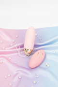 Œuf vibrant télécommandé Dingus de Wooomy en silicone ultra doux avec 10 modes de vibration silencieux et télécommande 10 mètres