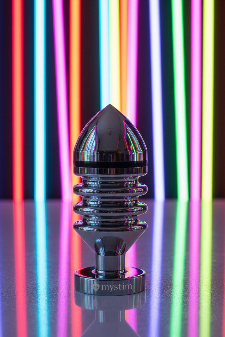 Plug anal électro-stimulation Hector Helix Mystim aluminium qualité médicale poli miroir forme hélice rainures taille S L fabriqué Allemagne