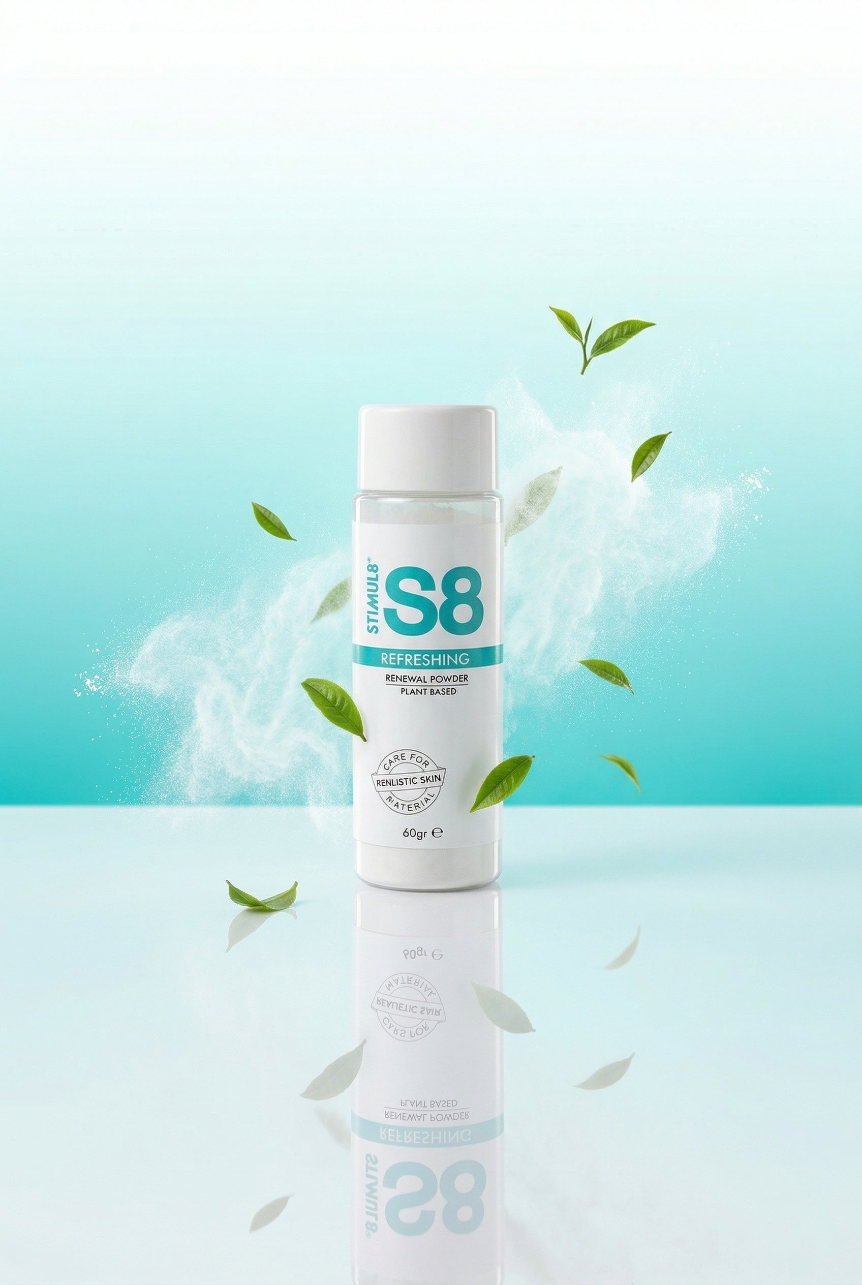 Poudre régénérante entretien sextoys Renewal Powder Stimul8 amidon de maïs 60 g masturbateur texture réaliste Realistic Skin