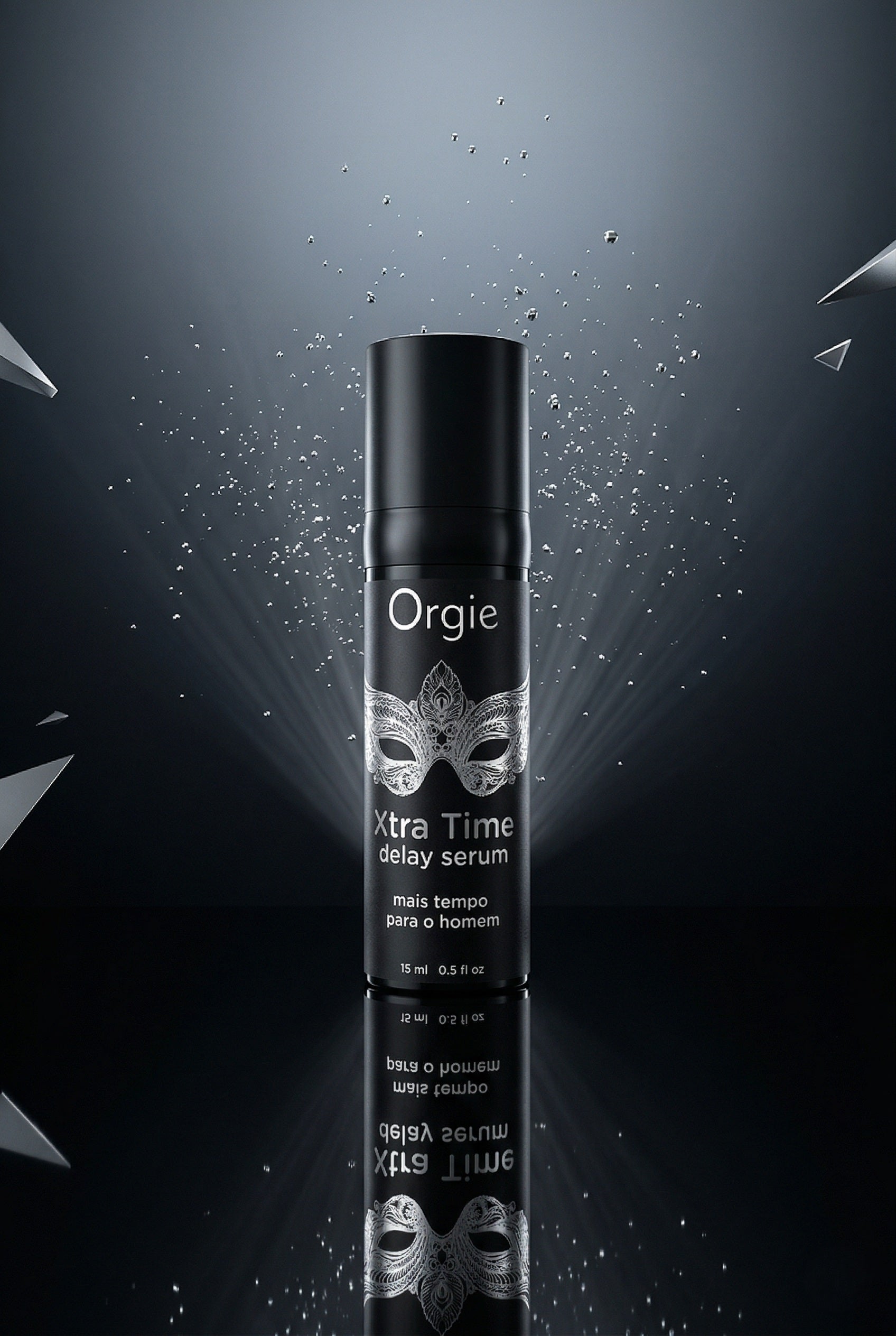 Sérum retardant éjaculation Orgie Xtra Time Delay silicone sans benzocaïne sans lidocaïne 15 ml airless fabriqué Portugal testé urologiquement