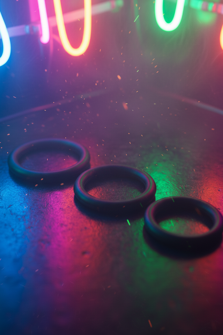 Set 3 cockrings silicone Les Sublimés Jacquie et Michel 3 tailles diamètre progressif érection prolongée