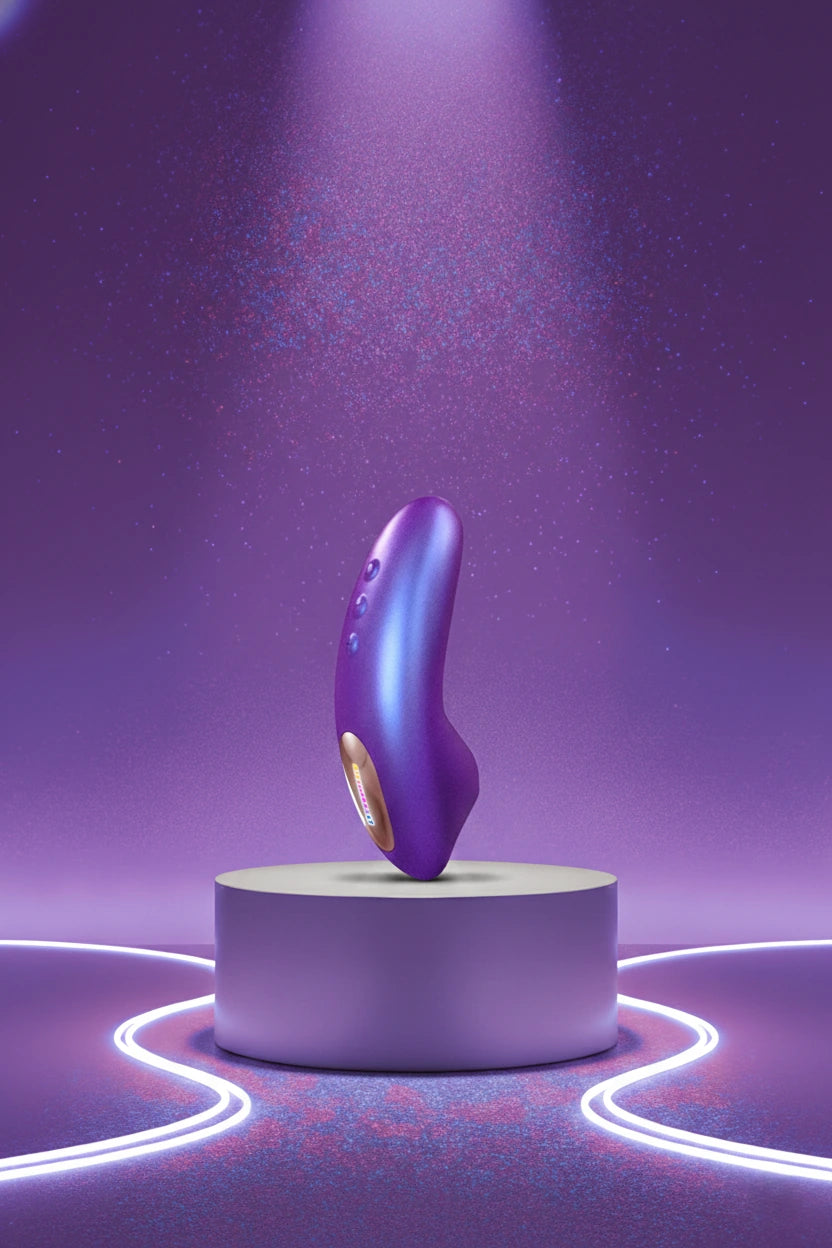 Stimulateur clitoridien Love To Love Dreamer violet iridescent night Flapping Technology battements langue réalistes 5 modes 8 intensités 40 combinaisons télécommande LED 10m Sense Touch design ultra-plat silicone ABS étanche IPX7 rechargeable USB 10,1x3,7x3,1cm
