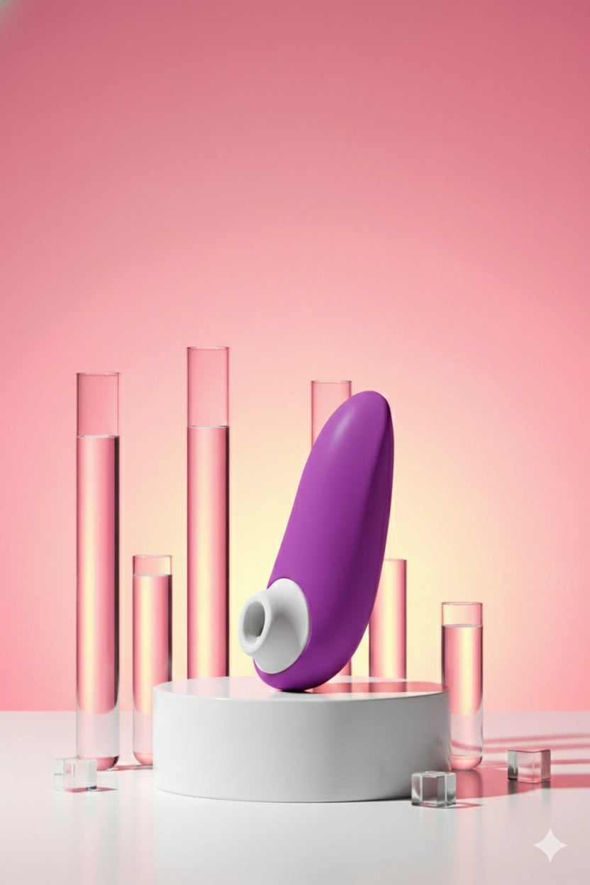 Mini stimulateur clitoridien Womanizer Starlet 3 violet technologie Pleasure Air sans contact 6 niveaux intensité tête succion amovible silicone hypoallergénique sans phtalates silencieux étanche IPX7 rechargeable USB magnétique 11,7x4,6cm