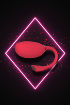 Stimulateur connecté portable rouge Magic Fugu de Magic Motion en silicone hypoallergénique pour double stimulation clitoris et point G discret