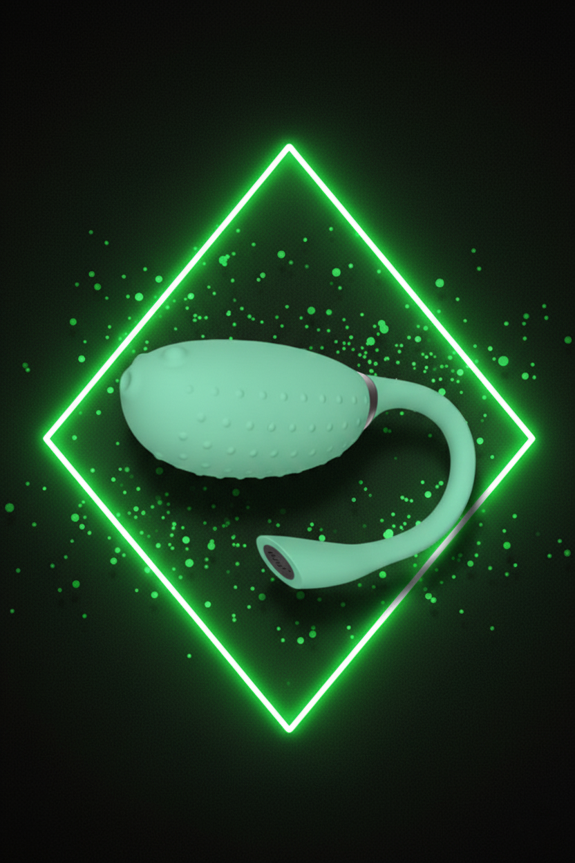 Stimulateur connecté portable vert Magic Fugu de Magic Motion en silicone hypoallergénique pour double stimulation clitoris et point G discret