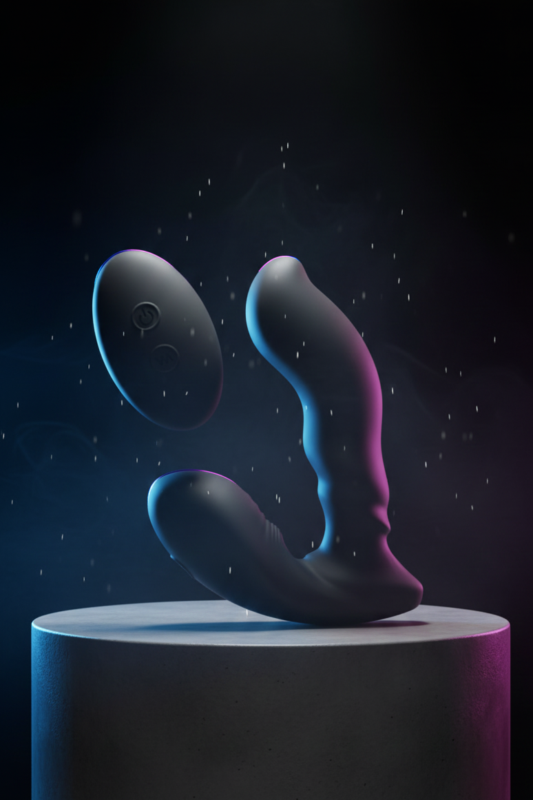 Stimulateur prostatique périnéal Player One Love to Love double moteur télécommande sans fil 9 modes silicone étanche rechargeable USB