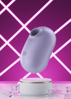 Mini stimulateur 2en1 Satisfyer Pro To Go 2 Air Pulse sans contact 11 modes pression 12 programmes vibration 2 moteurs indépendants silicone bio-compatible sans phtalates étanche IPX7 rechargeable USB magnétique format pocket 9x5,5cm