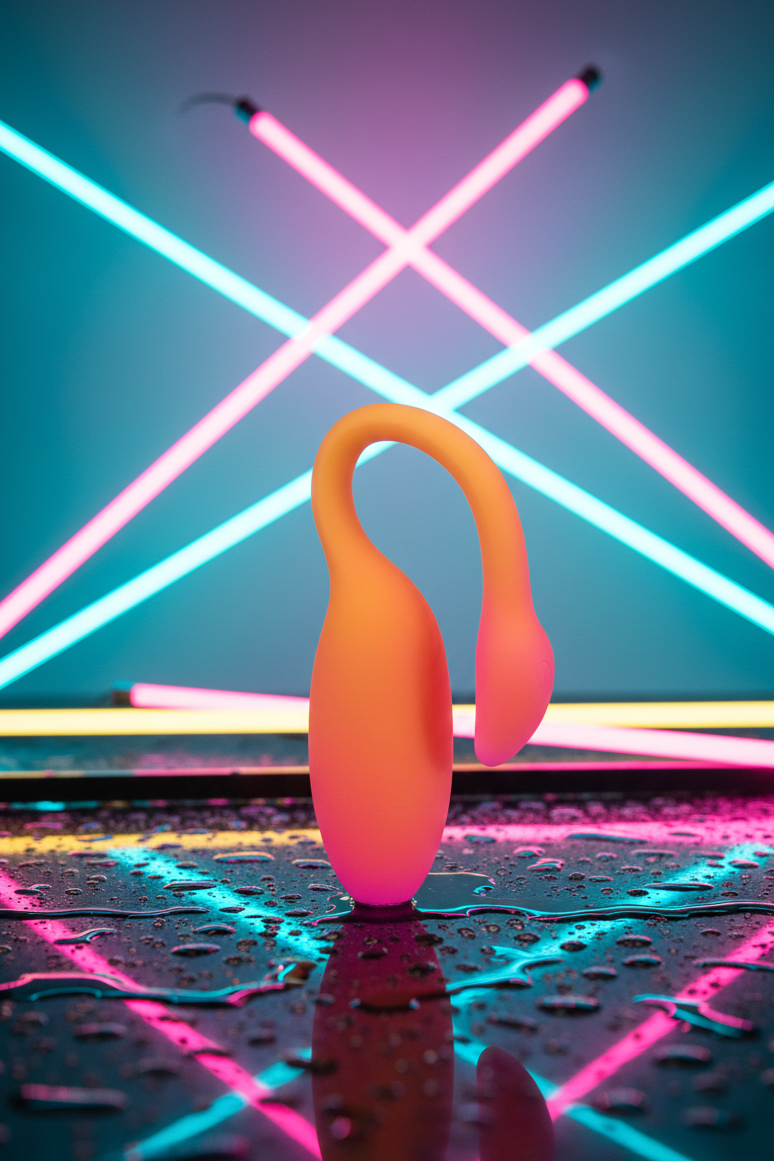 Vibromasseur connecté orange entraîneur Kegel Magic Flamingo Max de Magic Motion en silicone hypoallergénique avec application smartphone